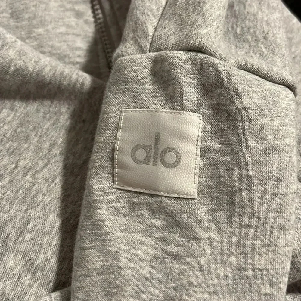 Alo Yoga Gray Hoodie jacket Full Zip Size S